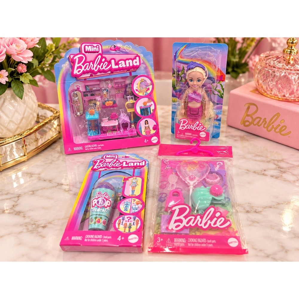 Barbie Mini BarbieLand Doll Playset Accessories Lot Mattel Pink Y2K Cute NIP